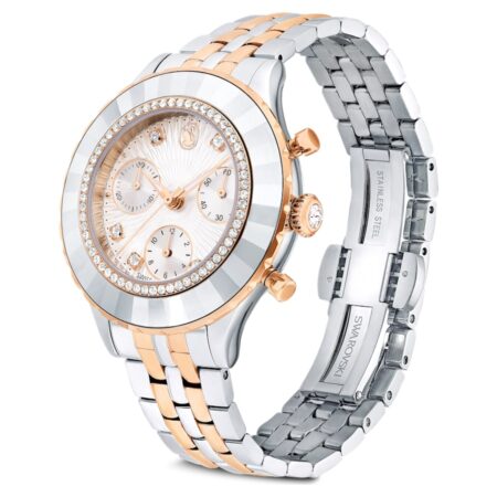 Octea Chrono watch Swiss Made, Metal bracelet,