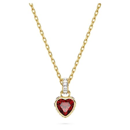 Stilla pendant Heart, Red, Gold-tone plated