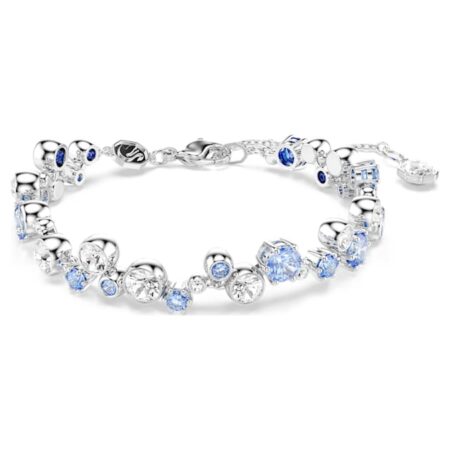 Constella bracelet Mixed cuts, Blue, Rhodium plated M
