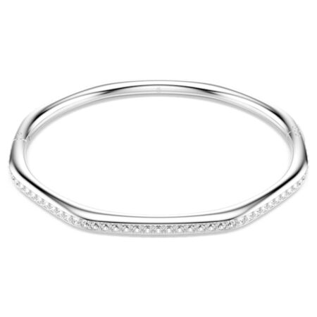 Dextera bangle Octagon shape, Round cut, White, Rhodium platedS