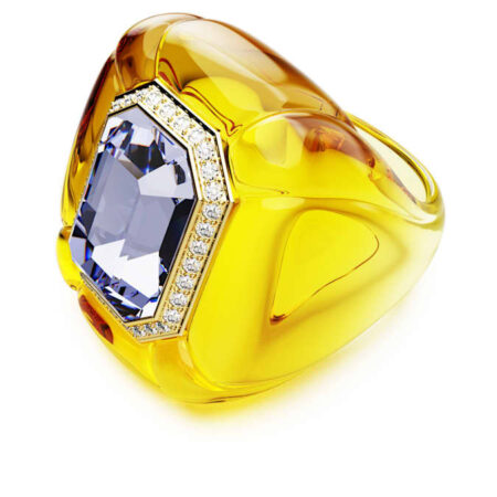 Dulcis cocktail ring Cushion cut, Pavé, Yellow 55