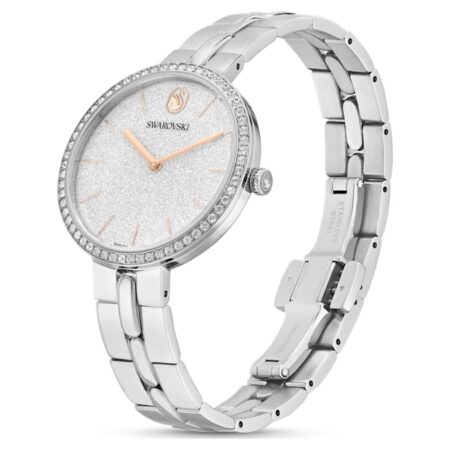 Cosmopolitan watch Swiss Made, Metal bracelet, Silver tone, Stainless steel