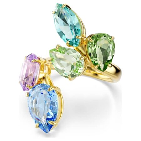 Gema cocktail ring Mixed cuts, Multicolored, Gold-tone plated58