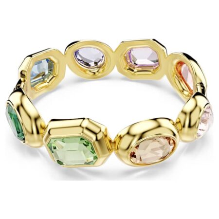 Gema cuff Oversized crystals, Mixed cuts, Multicolored, Gold-tone platedM