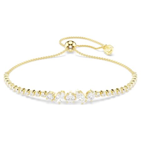 Mesmera bracelet Mixed cuts,  18K gold plated