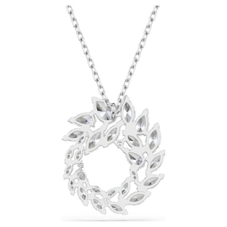 Mesmera pendant Marquise cut, White, Rhodium plated