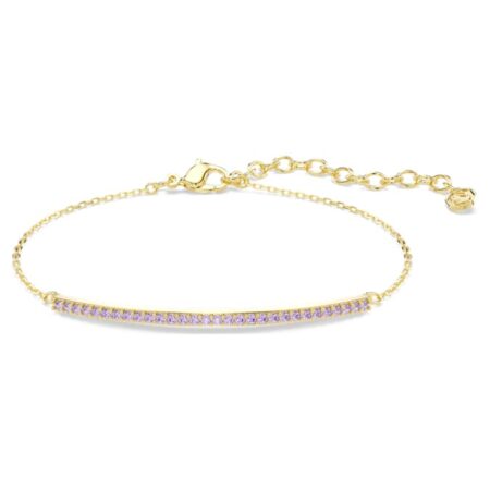 Only bracelet Round cut, Purple, 18K gold plated