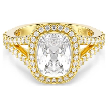 Una Angelic ring Cushion cut, White, 18K gold plated58