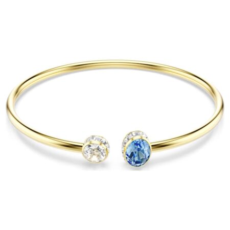 Chroma bangle Mixed cuts, Multicoloured, 18K gold finish