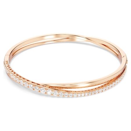 Hyperbola bangle White, 18K rose gold finish