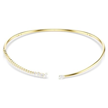 Mesmera choker Mixed cuts, White, 18K gold plated L