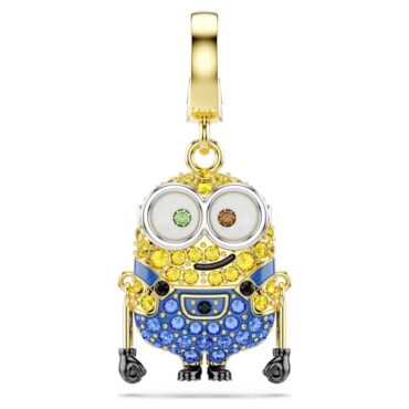 Minions Bob charm Pavé, Multicolored, 18K gold plated