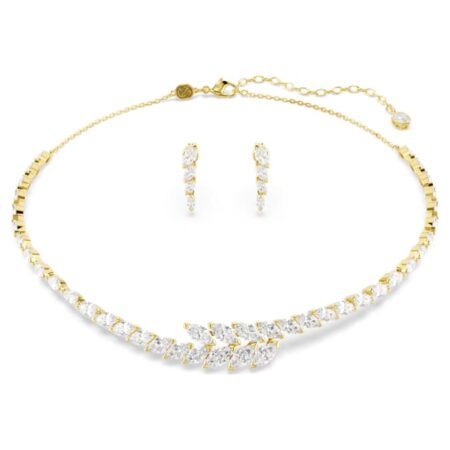 Mesmera set Set (2), Marquise cut, White, 18K gold finish