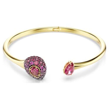 Sublima bangle Pear cut, Red, 18K gold finish M