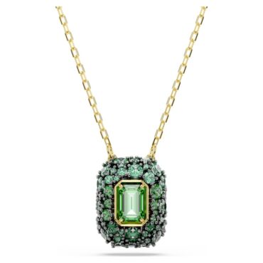 Sublima pendant Octagon cut, Green, 18K gold finish